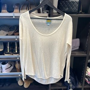 C & C California cream scoop neck sweater